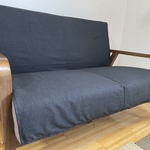 中掛けソファカバー　ロゼッタ：ブラック横幅100×長さ150cm