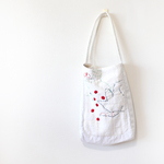 S様ご注文品　ホワイト刺繍バッグ＆手帳カバーセット