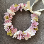 ベビー・キッズ　花かんむり　花冠《ライラック・ホワイト》　はなかんむり