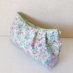 Cさま専用♡リバティHH「テイタム」(ライトグリーン)優しい手ざわりのタックポーチ ふんわりポーチ☆ホビラーラホビーレ限定カラー