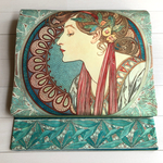 アルフォンス・ミュシャ Alfonse Mucha　月桂樹　ローレル　作り帯 お太鼓結び 軽装帯 着物 名古屋帯　絵画 名画　