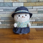 ☆しろたん19cm☆春のワンピースセット(リボン花柄&デニム)