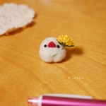 【受注製作】春ですね🌼白文鳥