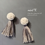 再販**2wayビーズ刺繍おめかしピアス**ivory*
