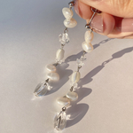 淡水パール クリア ピアス イヤリング【clear ×white pierce＆earring】