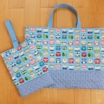 nknk88様オーダー品＊入園8点セット＊電車＊水色