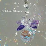 ✨ミニクリスタルシャワー（パープル）✨スワロフスキー サンキャッチャー✨