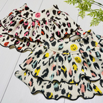 犬服 スカート スマイリー ヒョウ柄 マジックテープ 春 夏 