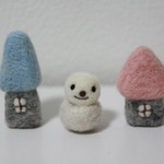 小さなお家と雪だるま