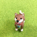 犬 嬉しい柴犬　ミニチュア粘土細工