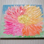 ヒーリング絵画＊光花　Be the shining flower　虹色　希望金運