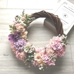 Cream peach × Rose * wreath * 母の日　リース　ギフト