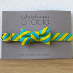【 猫の首輪 】bias stripe  blue × yellow