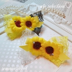 ひまわりレース♡わんこおリボン