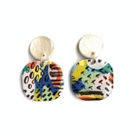 onesta dangle ＜multicolor＞カラフルダングルピアス/イヤリング(アレルギー対応)