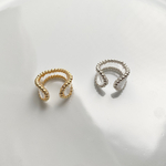 クリアオープンリング "gold&silver"