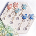 紫陽花(あじさい)の雫イヤリング