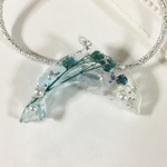 ビジュー　Flower イルカヘアゴム  レジン