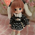 週末限定♪オビツ11(C)ミニスウィーツドール アウトフイット アリスなうさみみちゃんBlack
