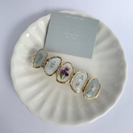 お花のバレッタ　ブルー　プレゼント