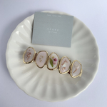お花のバレッタ　ピンク　母の日　プレゼント