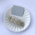 かすみ草のバレッタ　グリーン　プレゼント