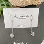 再販☆シルバー王冠チャームの小さなピアス♡イヤリング