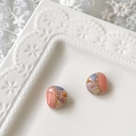 𝕜𝕦*𝕞𝕠𝕞𝕠𖦥⚘𖡡ꫛᥱꪝ カメオピンク カラー フェミニン フラワー 小ぶり レジン ピアス 母の日