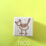 nico＊消しゴムはんこ＊子ども絵はんこ＊ことり