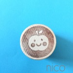 nico＊消しゴムはんこ＊りんご