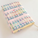 絵の具柄のブックカバー＊文庫本