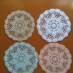 送料込み♪レース編みコースター♪2枚組★
