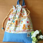 可愛い大工さんのお着替え袋