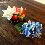 モモちゃん様専用◇ペット用アクセサリー◇紫陽花リボン◇赤りんごのリボン