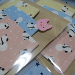 マスク幼児サイズ　3枚セット　雪とパンダ　給食、風邪予防に　ハンドメイド