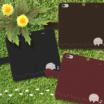 【Android・iPhone5c対応】Hedgehog(ハリネズミ) レザープリント 手帳スマホカバー