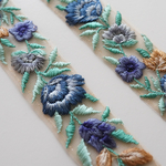 【70㎝カット済み】チュール刺繍リボン 