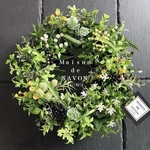 ✨ꫛꫀꪝ✧‧˚約34㌢🌿グリーン Gardenの ナチュラルリース🌿 