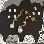 🌸マットゴールド ヴァーグピアス/イヤリング変更可