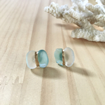 14kgf／シーグラスピアス_金継ぎ