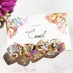 べっ甲柄ドライフラワーレジンバレッタ