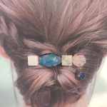 紫陽花　あじさい　ヘアクリップ　ブルー　雨
