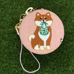 柴わんこのマカロンポーチ☆４ｃｍ