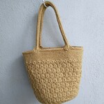 ich48様専用販売ページ【受注製作】リニューアル!!花網み模様の麻ひもバック（Ｌ）手下げ＆肩掛け２WAY