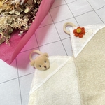 くまちゃんが可愛いループ付きタオル