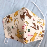 キッズマスク/キッズ用/犬/男の子/女の子/小学生サイズ/かわいい/高学年サイズ/柴犬/イヌマスク/手作りマスク/猫柄/春/冬/入学/夏用