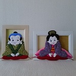 🔴yuina様オーダー品🔴ちりめん細工  お福さん  福助   額