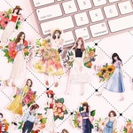 【フレークシール 20枚】 人物シール＊女の子シール＊フラワーガール