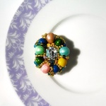 Beads Reunion 8　ビーズ刺繍ブローチ