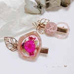 2点セット ❇️ sweet♡ドライフラワー × ゴールドチャーム ‪ ヘアクリップ